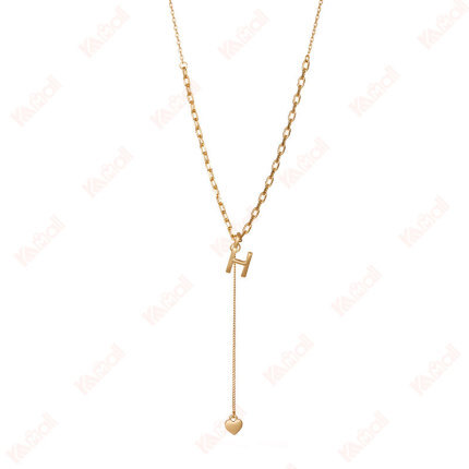 gold chain necklace water wave chain